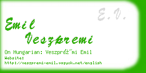 emil veszpremi business card